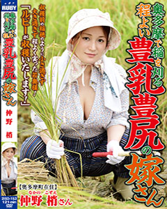 奥多摩で稲を刈る　程よい豊乳豊尻の嫁さん